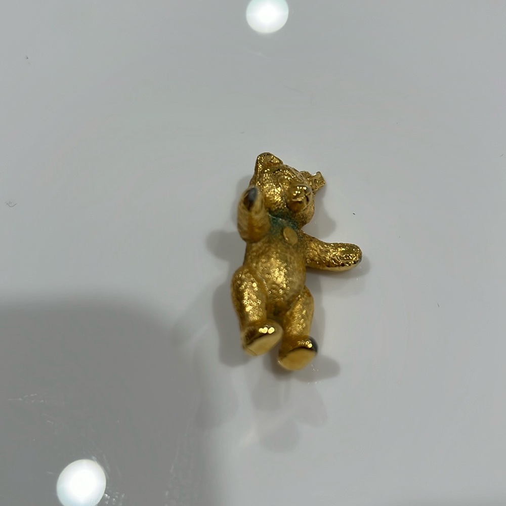 🌟Rare Vintage Steiff 80th Anniversary Jabre Teddy Bear Pin Gentle wear left paw